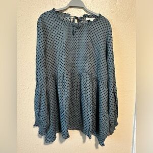 Suzanne Betro‎ Weekend Babydoll Plus Size Top Size 1X